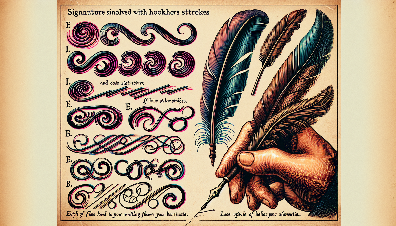 Meaning of Hooks Strokes in Signature