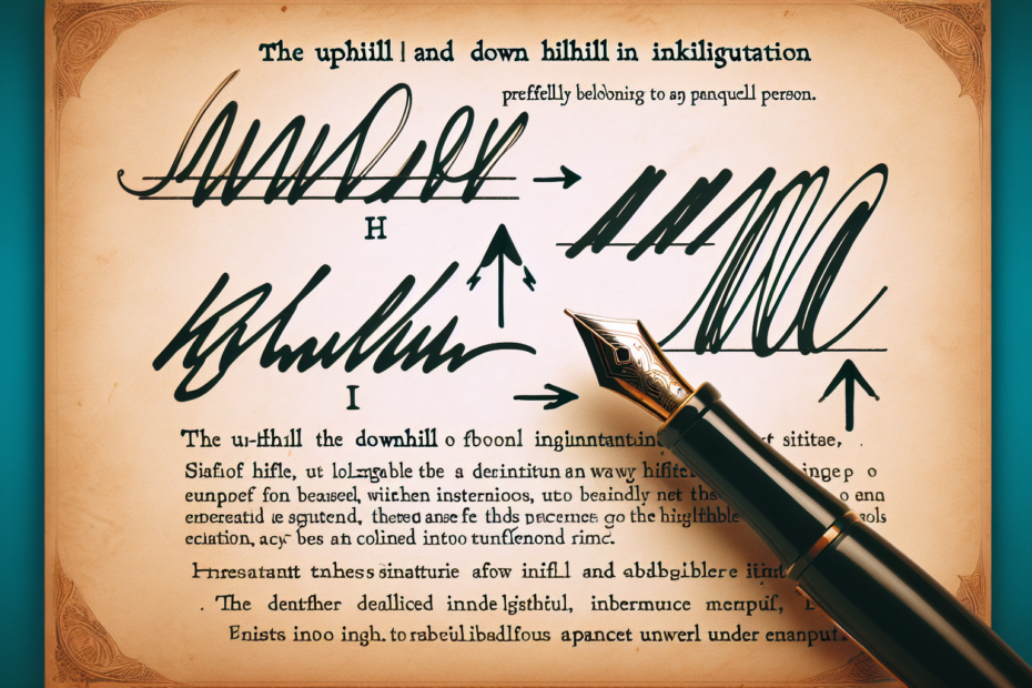Meaning of Uphill and Downhill Inclination in Signature