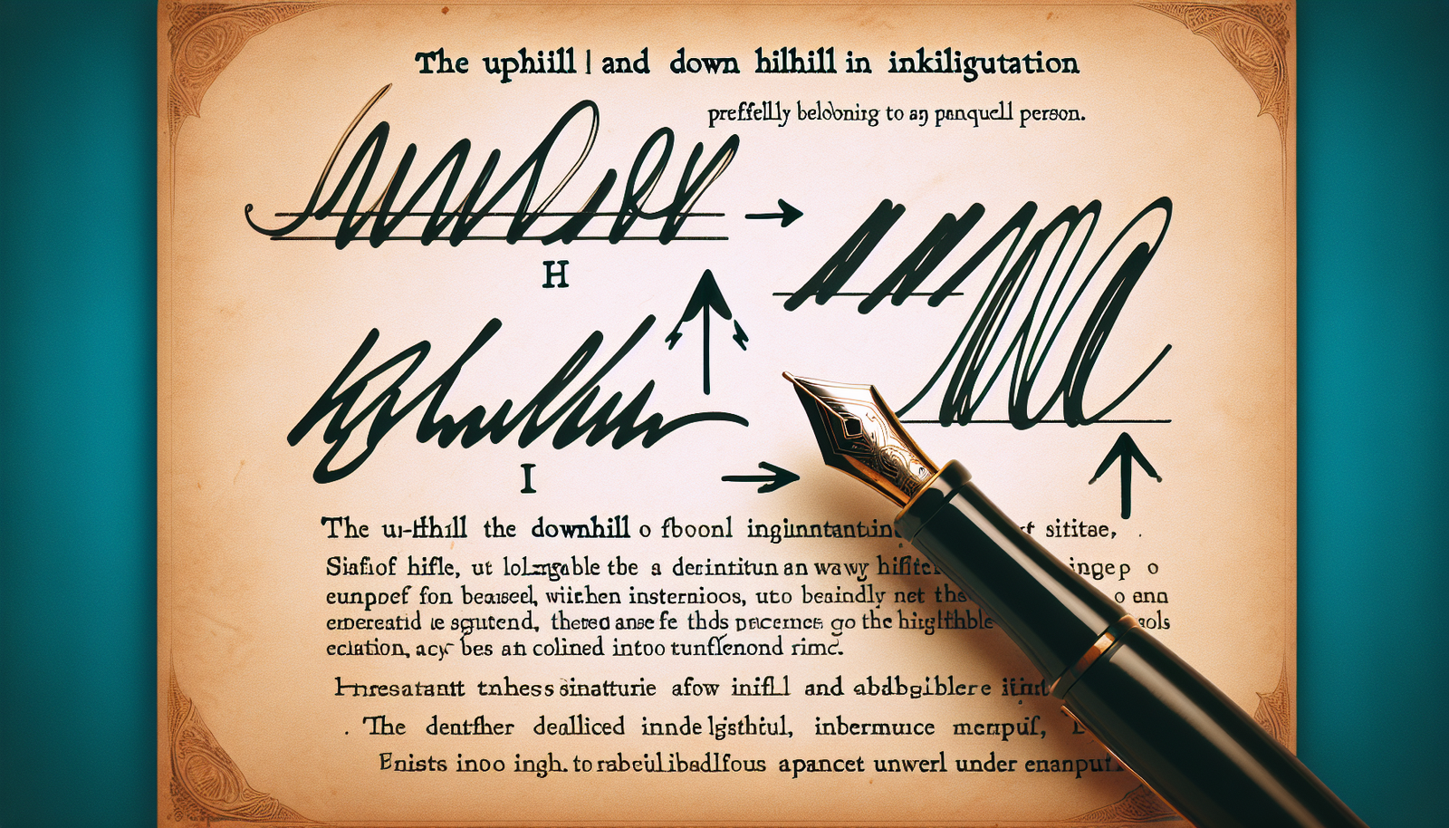 Meaning of Uphill and Downhill Inclination in Signature