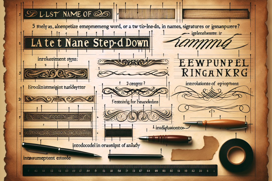 Meaning of Step Down Last Name or Two Line Word in Signature