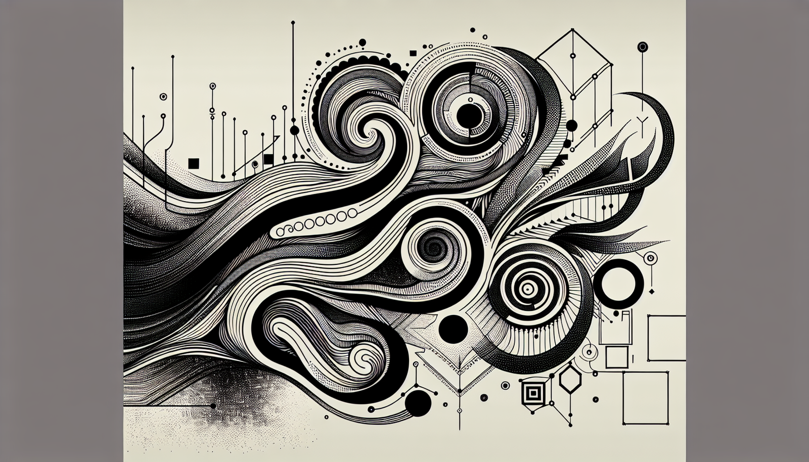 Meaning of Shapeless Line and Ornamental with Plain Text in Signature