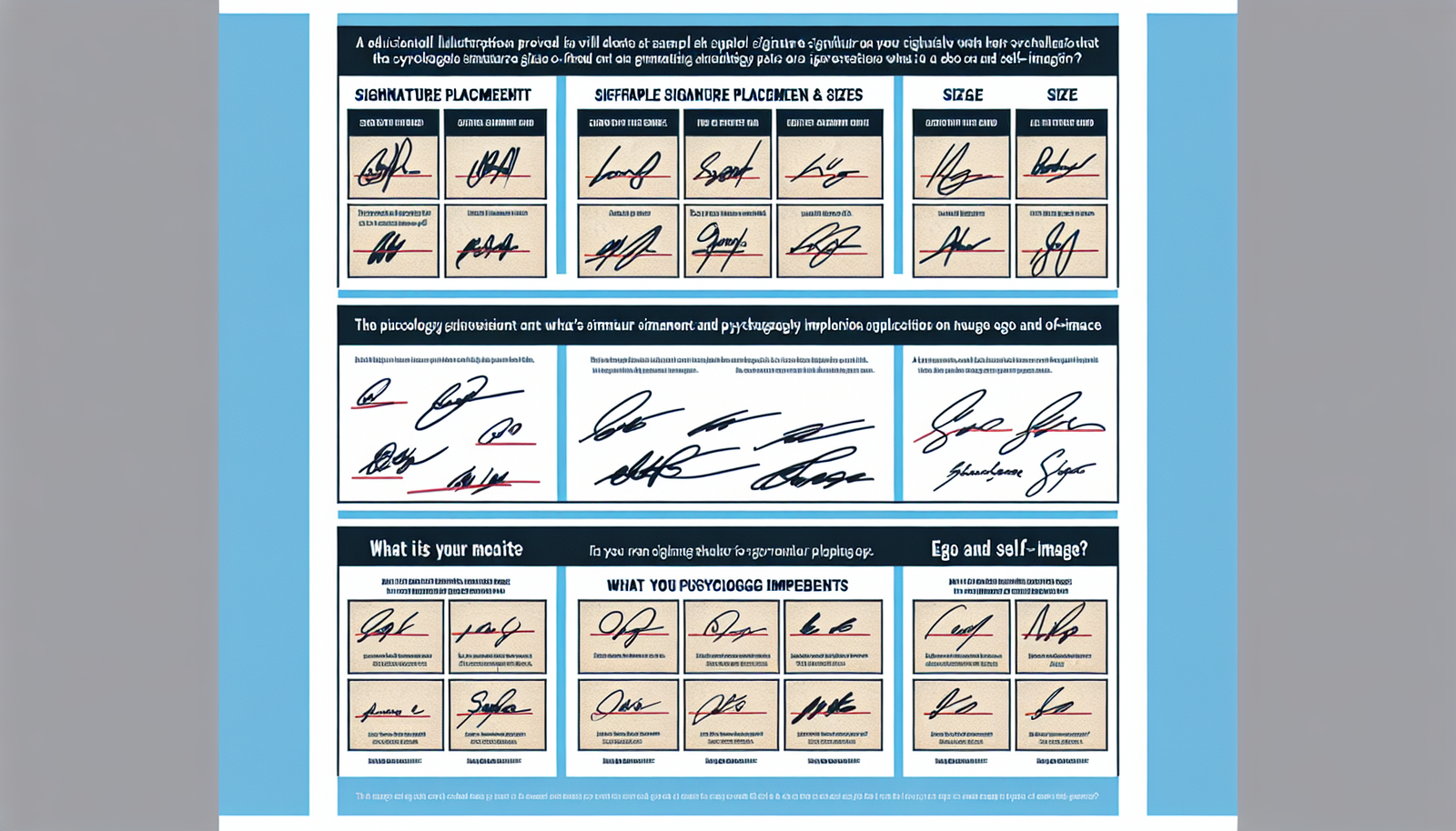 Signature Placement and Size – What It Reveals About Ego and Self-Image
