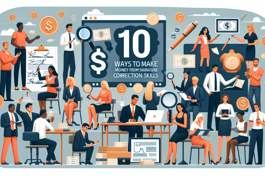 10 Ways to Make Money from Signature Correction Skills
