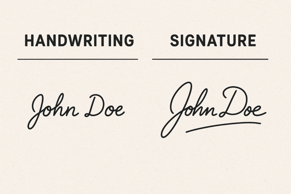 Difference Between Handwriting and Signature