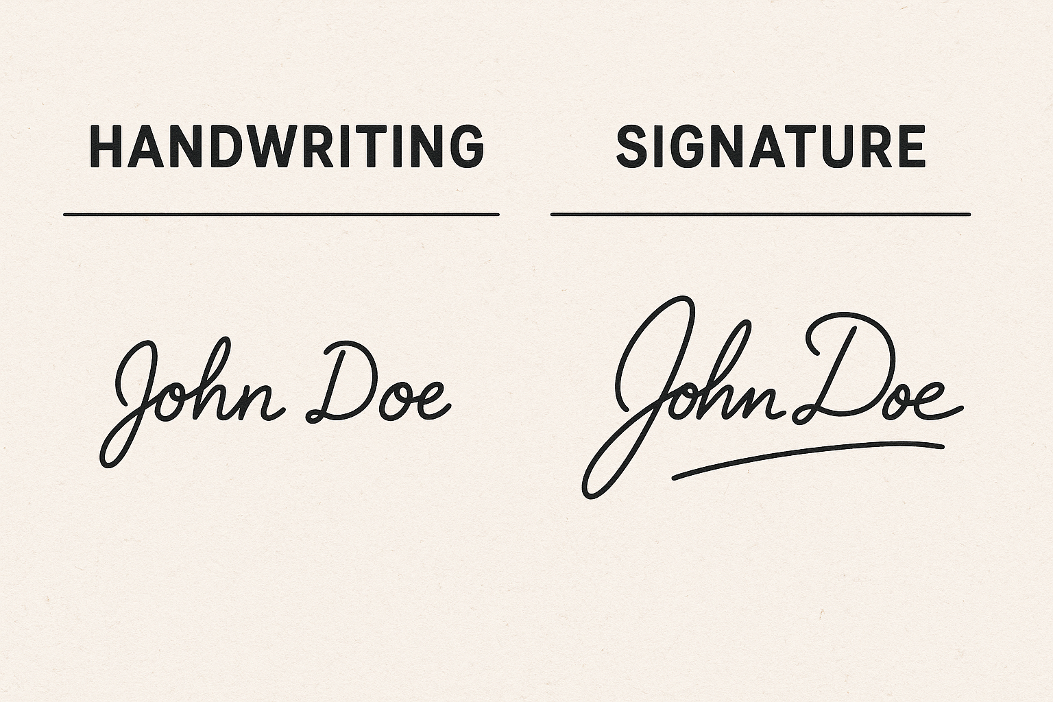 Difference Between Handwriting and Signature