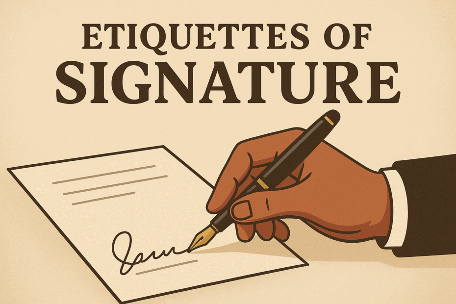 Etiquettes of Signature