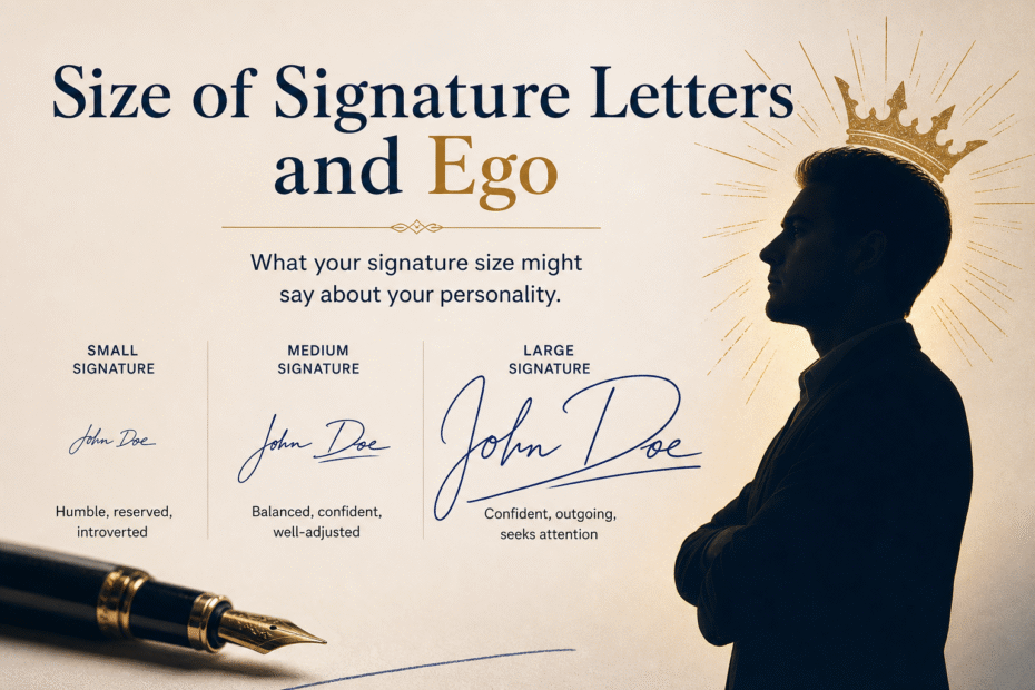 Size of Signature Letters and Ego