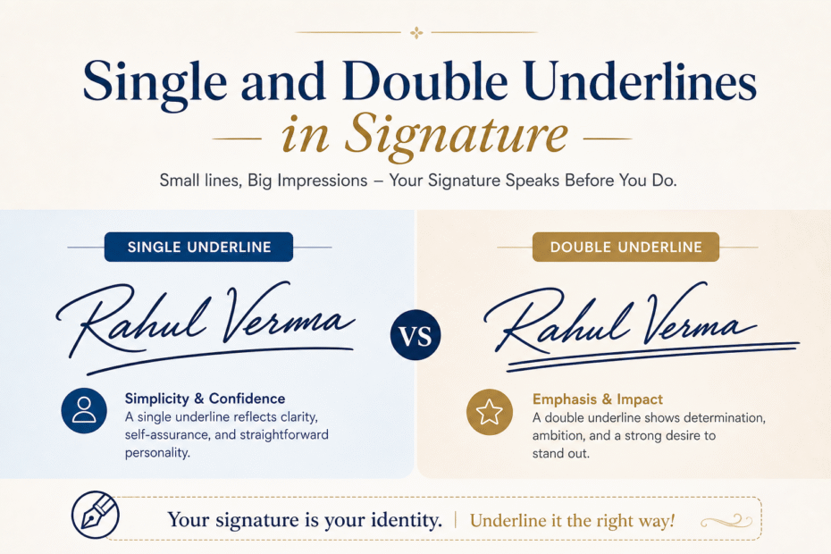 Single and Double Underlines in Signature