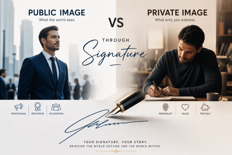 Public Image vs Private Image Through Signature