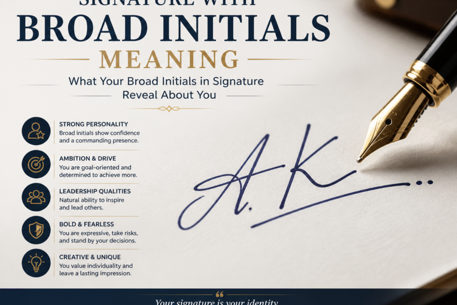 Signature with Broad Initials Meaning