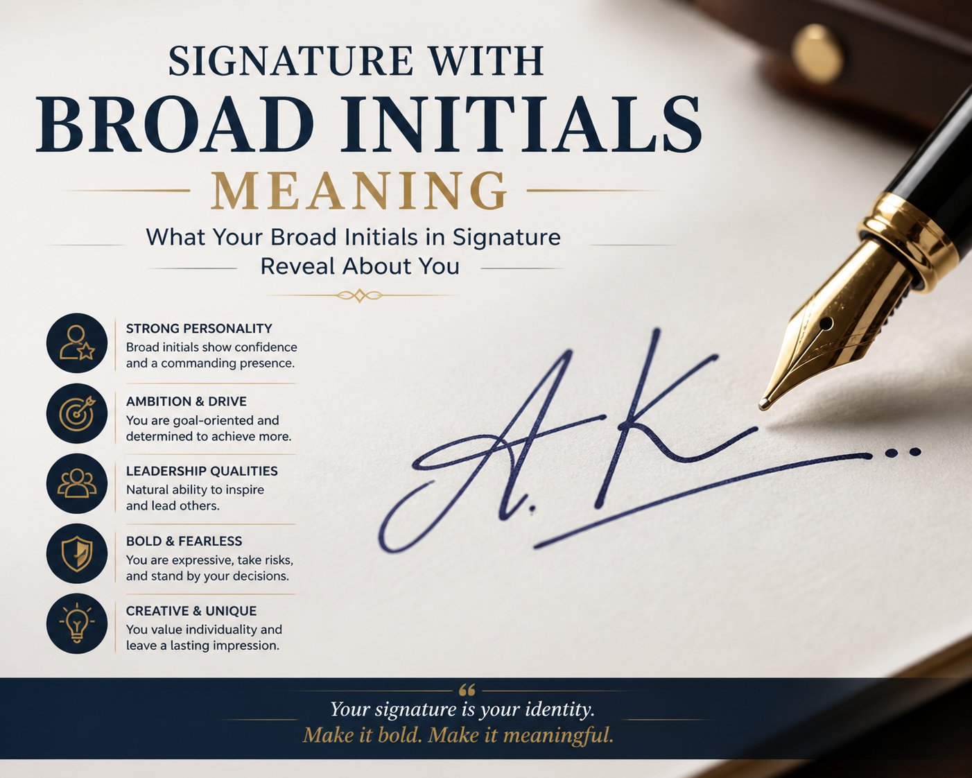 Signature with Broad Initials Meaning