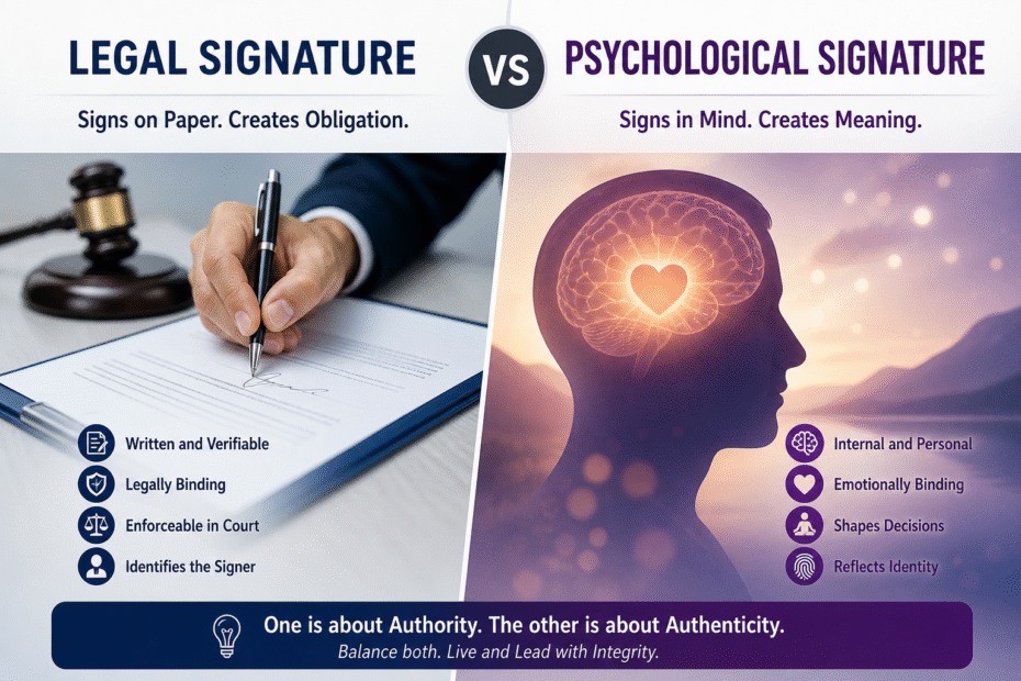 Legal Signature vs Psychological Signature