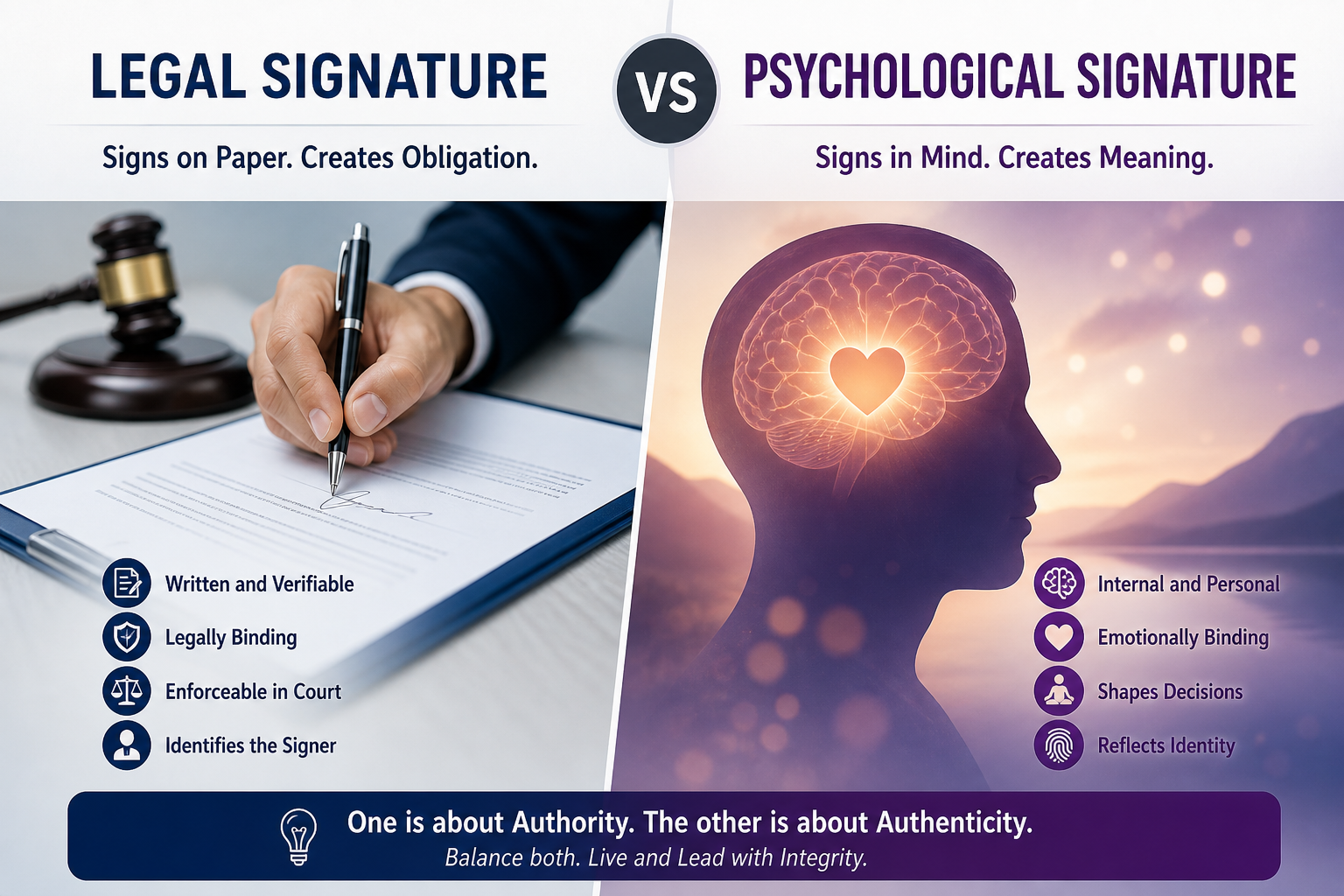 Legal Signature vs Psychological Signature