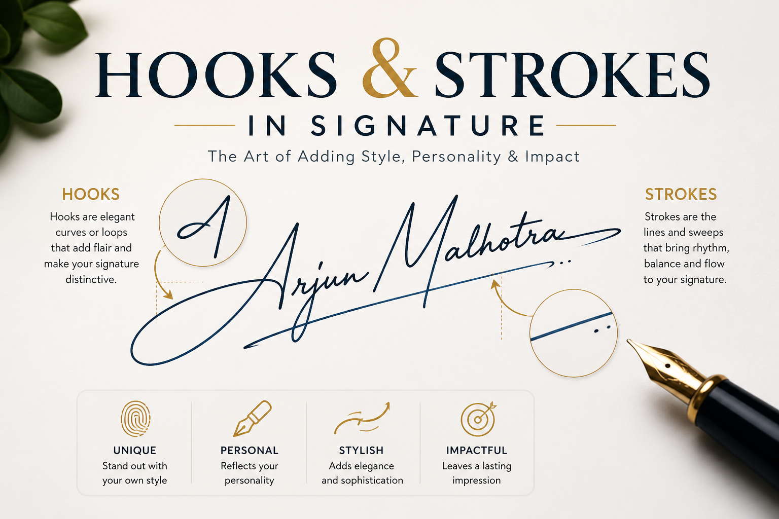 Hooks and Strokes in Signature
