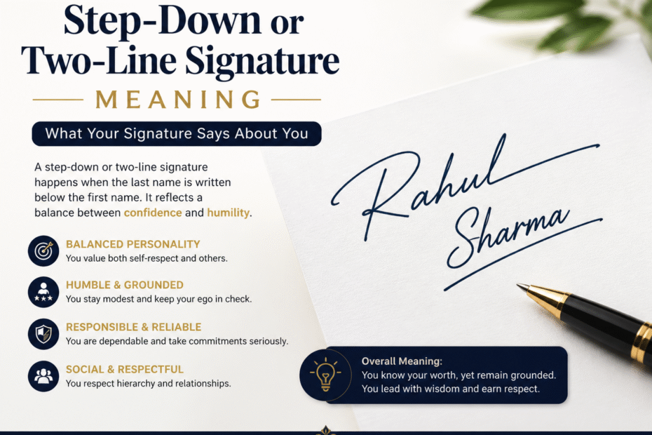 Step-Down or Two-Line Signature Meaning