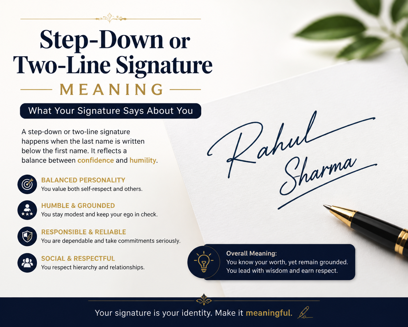 Step-Down or Two-Line Signature Meaning